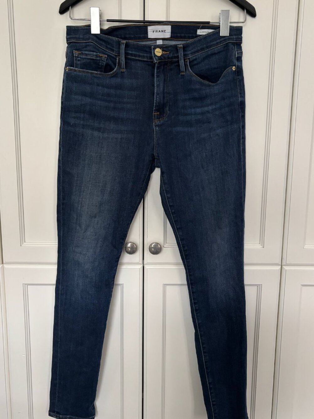 FRAME - Le Skinny Jeane in Dark Denim